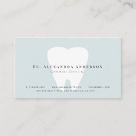 Visita Cartão de Compromisso Azul Claro Dentista