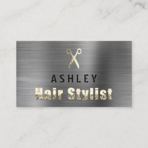 Visita Cartão de Compromisso de Cinza Salon Stylist