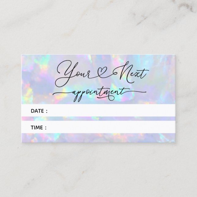 Visita cartão de compromisso de fotografia de textura opa (Frente)