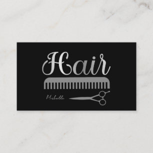 Visita Cartão de Compromisso de Hairstylist de Prata pret