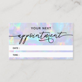 Visita cartão de compromisso de textura opal pastel