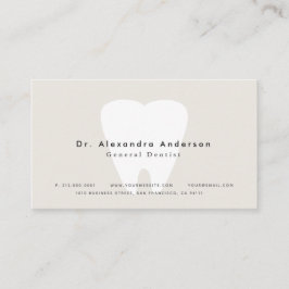 Visita Cartão de compromisso Dentist Modern Light Beige