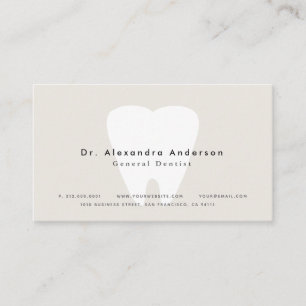 Visita Cartão de compromisso Dentist Modern Light Beige