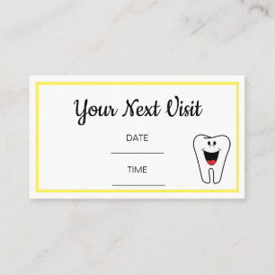 Visita Cartão de Compromisso Dentista Dental