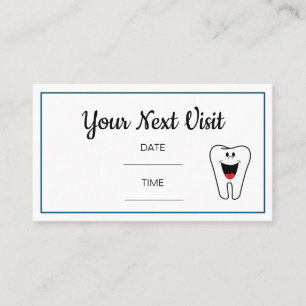 Visita Cartão de Compromisso Dentista Dentário