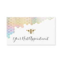 cartão de compromisso do logotipo das abelhas e do