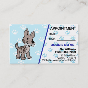 Visita Cartão de Compromisso do Veterinário Impresso da P