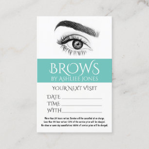 Visita Cartão de Compromisso Eyebrows Eyelashes Salão