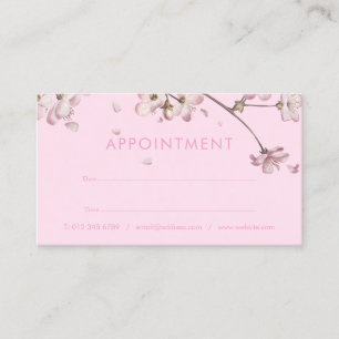 Visita Cartão de Compromisso Floral Rosa Delicada Flor