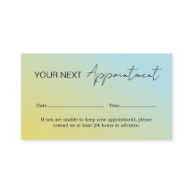 Cartão de Compromisso Gradiente Azul Amarelo