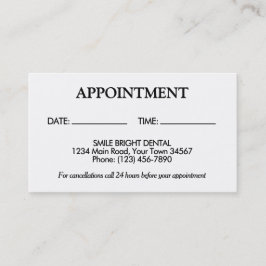 Visita Cartão de compromisso preto e branco simples