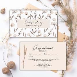 Visita Cartão de Compromisso Rosa Rosa Moderno com Cor de