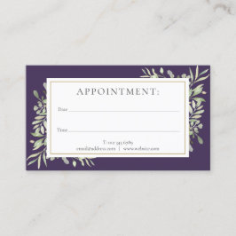 Visita Cartão de Compromisso Verde Dourado Roxo