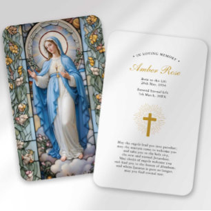 Visita Cartão de Condolências Funeral Perda Ave Maria Ora