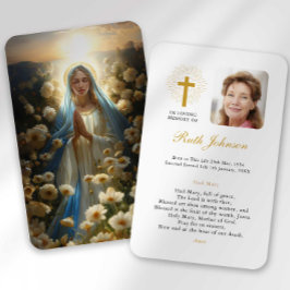 Visita Cartão de Condolências Oração Ave-Maria por Perda