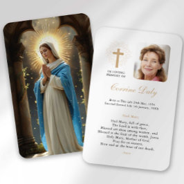 Visita Cartão de Condolências Oração da Ave-Maria pela Pe