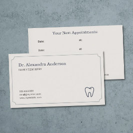 Visita Cartão de Consulta de Dentista Minimalista