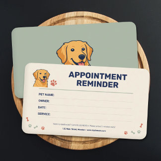 Visita Cartão de Consulta de Higiene do Animal de Estimaç