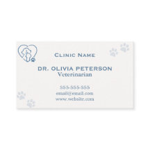 Cartão de Consulta Veterinária Personalizado Elega
