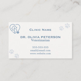 Visita Cartão de Consulta Veterinária Personalizado Elega
