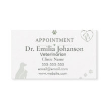 Cartão de Consulta Veterinária Personalizável