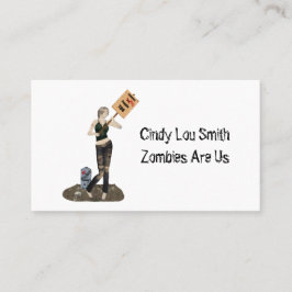 Visita Cartão de Contato da Rapariga do Zombie Pin Up