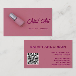 Visita Cartão de Contato de Artista de Linda Nail