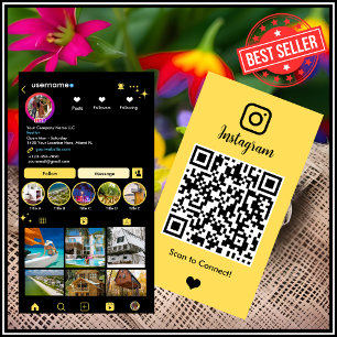 Visita Cartão de Corretor de Imóveis Instagram Código QR