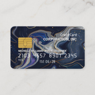 Visita Cartão de Crédito Azul, mármore Dourado