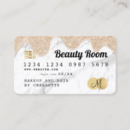 Visita Cartão de crédito brilho dourado gota a beleza do 