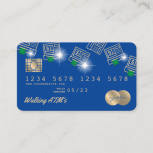 Visita Cartão de Crédito Caixa de Moeda ATM Estilado