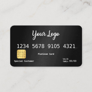 Visita Cartão de crédito de Confetti Preto para Logotip