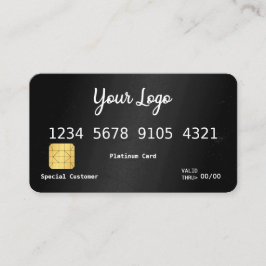 Visita Cartão de crédito de Confetti Preto para Logotipo