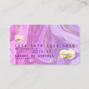 Visita cartão de crédito de mármore violeta violeta paste