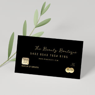 Visita Cartão de Crédito Dourado de Luxo Simples Elegante