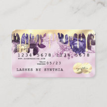 Cartão de Crédito Dourado Rosa Unicorn Extraindo F