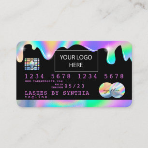 Visita Cartão de Crédito Unicórn Holográfico adicione o s