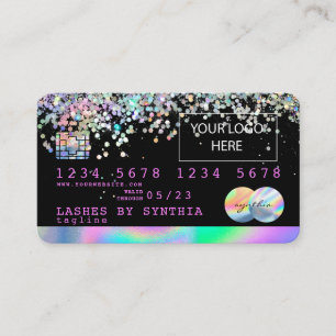 Visita Cartão de Crédito Unicórn Holográfico adicione o s