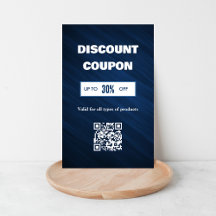 Cartão de Desconto com Código QR Minimalista