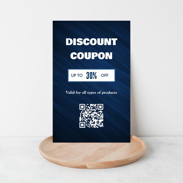 Visita Cartão de Desconto com Código QR Minimalista (Criador carregado)