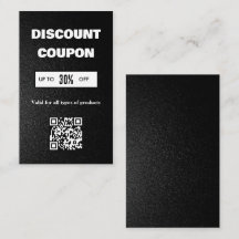Cartão de Desconto com Código QR Minimalista