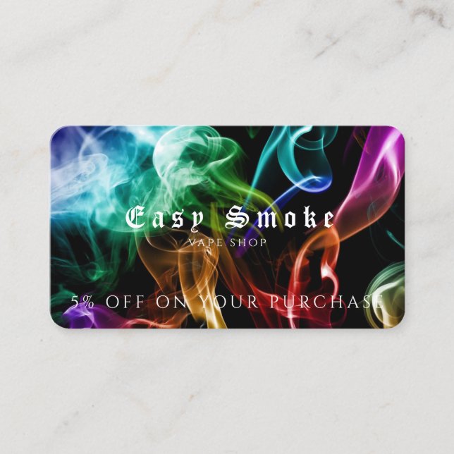 Visita Cartão de Desconto Comercial Compro Vape (Frente)