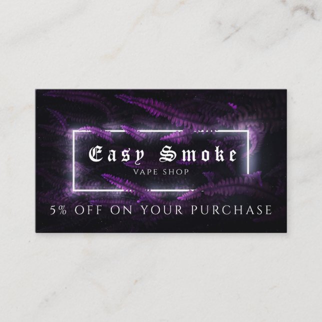 Visita Cartão de Desconto Comercial Compro Vape (Frente)