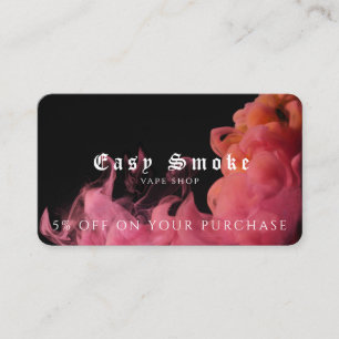 Visita Cartão de Desconto Comercial Compro Vape