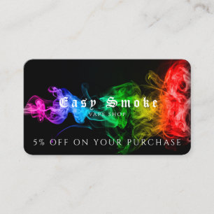 Visita Cartão de Desconto Comercial Compro Vape