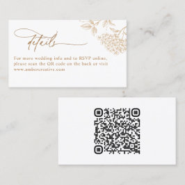 Visita Cartão de Detalhes de Casamento com Código QR Rúst