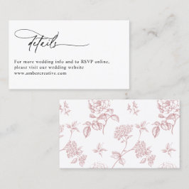 Visita Cartão de Detalhes de Casamento Minimalista Modern