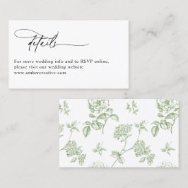 Visita Cartão de Detalhes de Casamento Minimalista Modern
