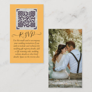 Visita Cartão de detalhes de foto do código QR do RSVP de