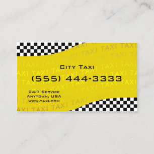 Visita Cartão de empresa de serviços amarelo do táxi d